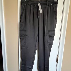 White House Black Market Black Cargo Pants Tapered Fit